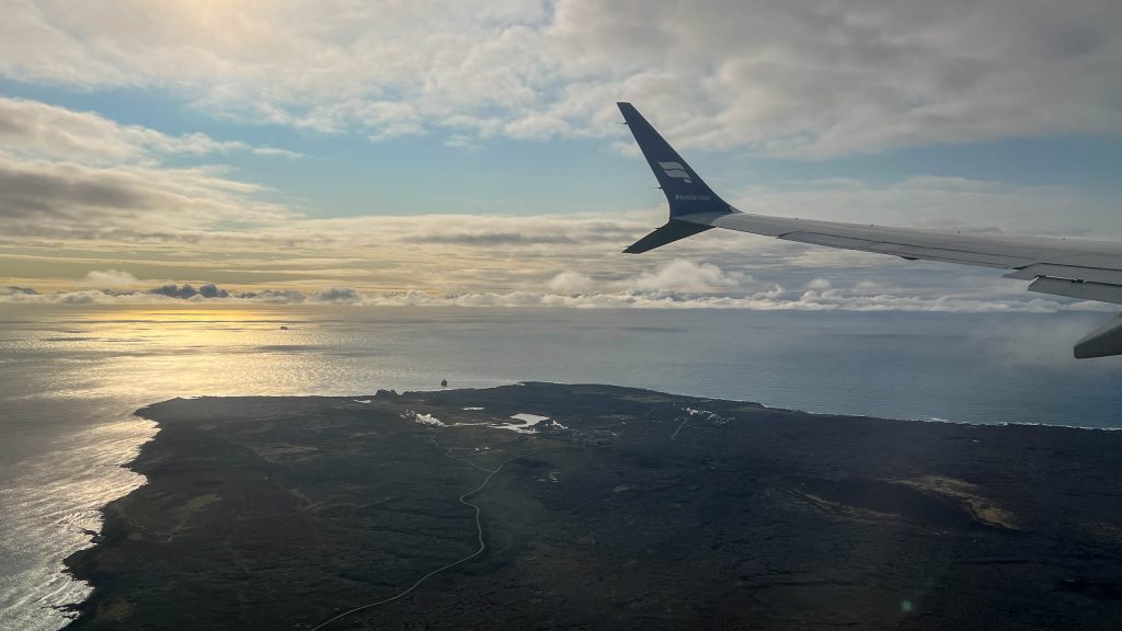 Anflug Keflavík Island